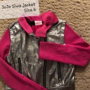 JoJo Siwa jacket Size 6 Pink & Silver